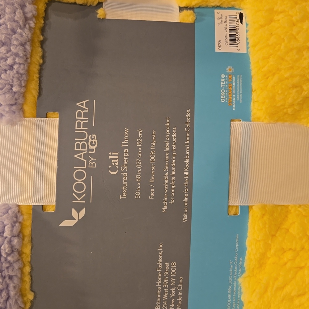 Koolaburra by UGG Cali Sherpa Throw Blanket 50x60 Soft Cozy Pastel - Picture 3 of 4
